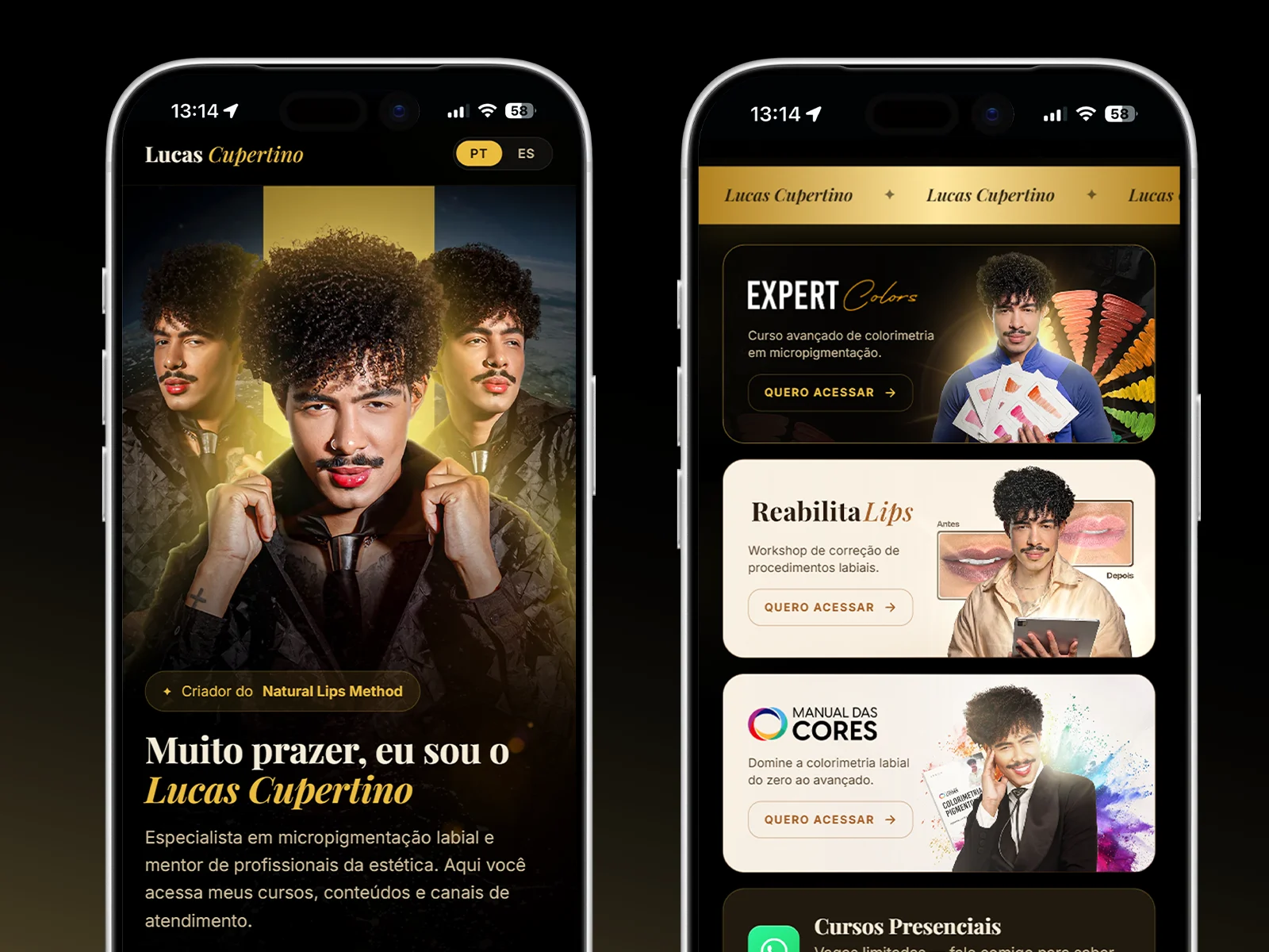 Exemplo — Página de links